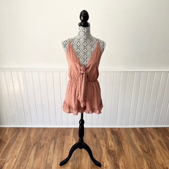 Cotton Candy LA Boho Cutout Tie Front Romper Size S - Picture 14 of 14